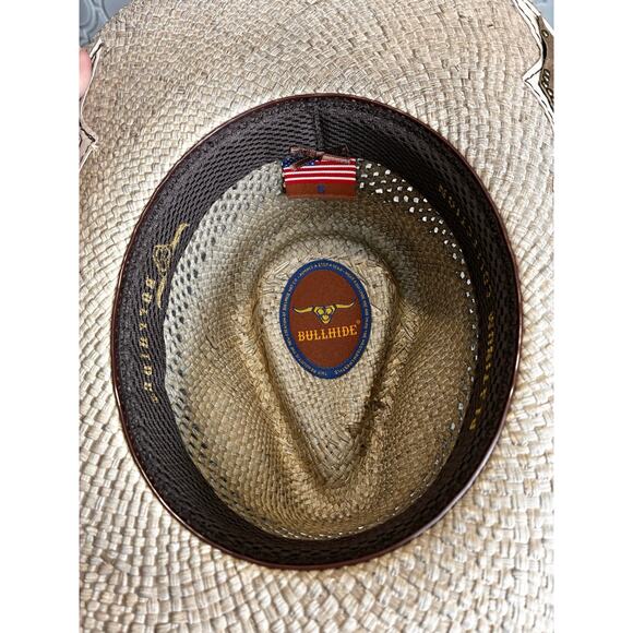 Bullhide Western Womens Hat Horseshoe From The Heart Size Small Panama Straw Hat - Picture 6 of 10